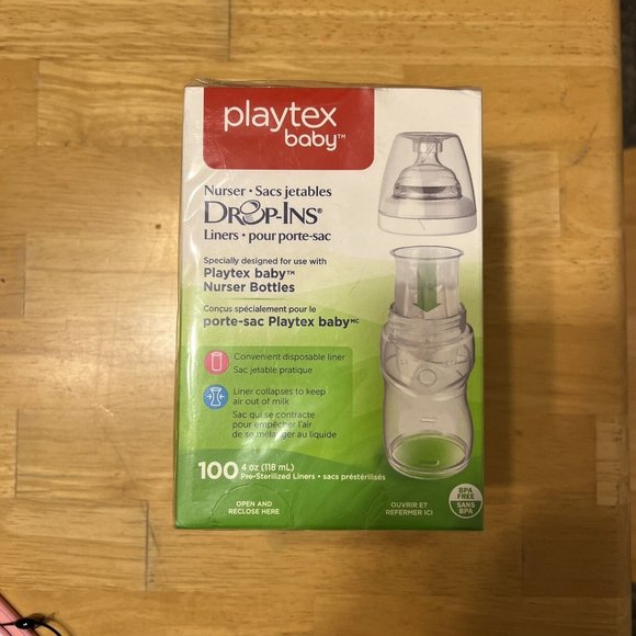 Other - Playtex Baby Nurser Drop-Ins 4 Oz Bottle Liners 100 Count Pack - Sealed / New